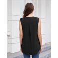 thumbnail image 3 of JYLFC Womens Summer V-Neck Tank Sleeveless Shirts Casual Tops, Black M, 3 of 4