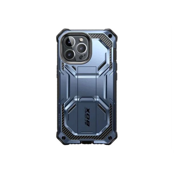 i-Blason ArmorBox - Étui de Protection pour Téléphone Cellulaire - polycarbonate, Polyuréthane Thermoplastique (TPU) - Bleu Métallique - 6,7 Pouces - pour Apple iPhone 14 Pro Max
