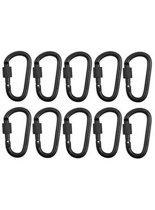 10PCS Stainless Steel Carabiners Caribeener Clips, 1.57 Inch Small  Caribeaner Spring Snap Hooks, Heavy Duty Keychain Clip, Qick Link for  Keys/Water