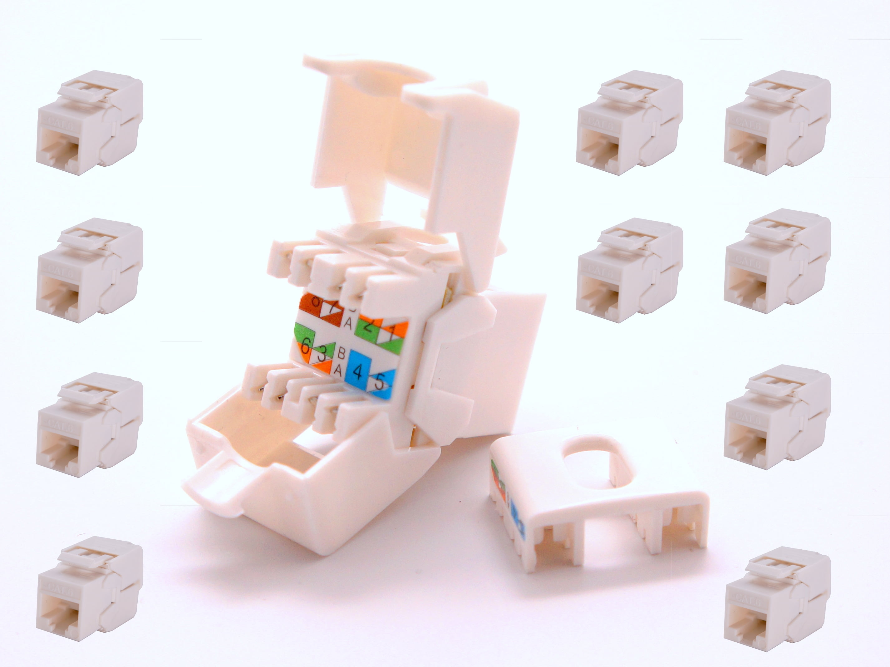 CyberTech Compact Designed RJ45, CAT6/CAT5e Toolless, Gold Plated