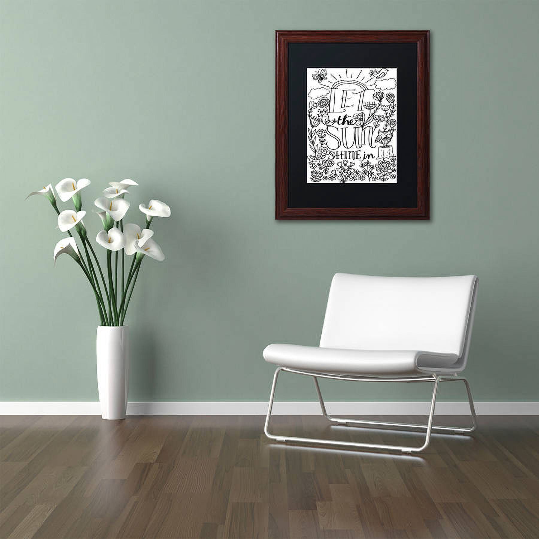 Trademark Fine Art "Let The Sun Shine" Canvas Art by Elizabeth Caldwell, Black Matte, Wood Frame