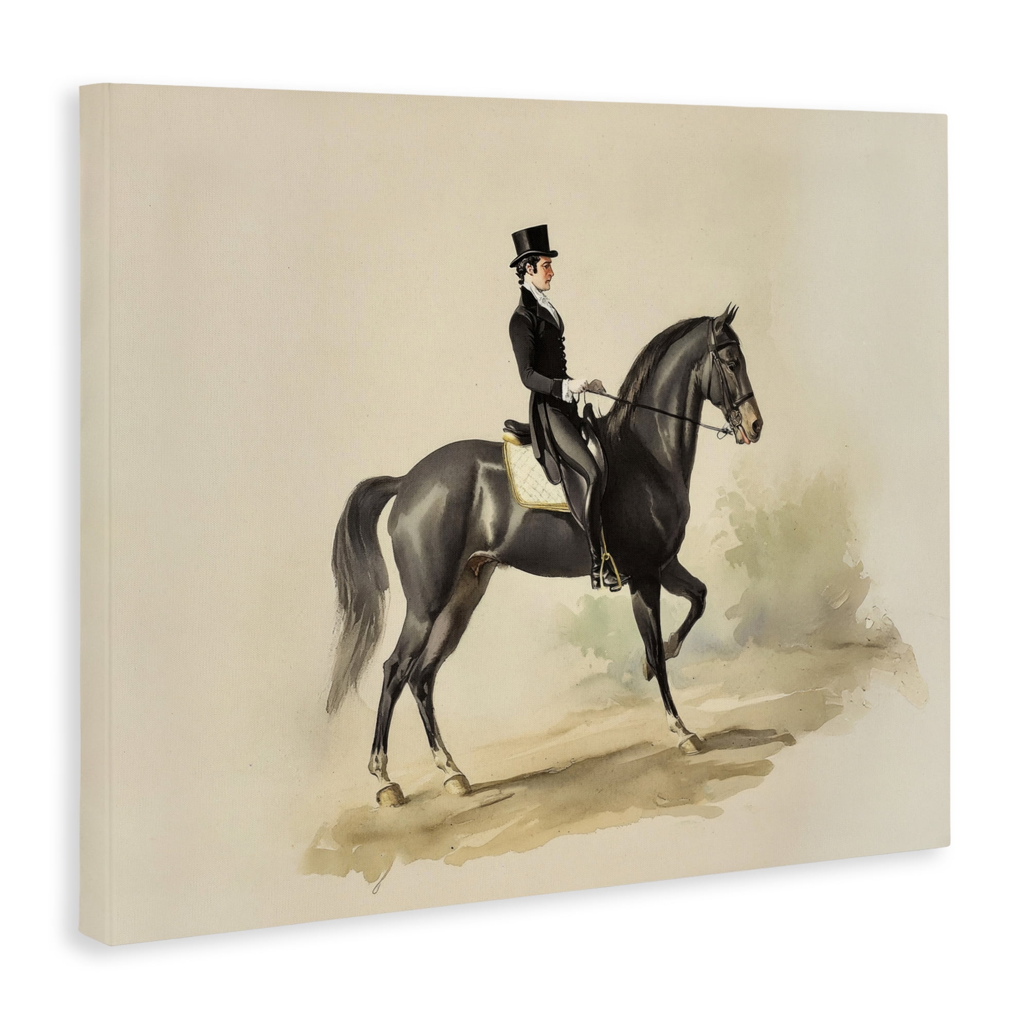 Stupell Industries Gentleman On A Horse Canvas Wall Art, design by Sisi and Seb
