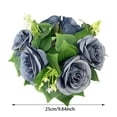 thumbnail image 3 of Corona De Velas Con Rosas Y Hojas Verdes. Corona De Velas Adecuada Para Bodas, Fiestas En Casa, Mesas, Coronas Decorativas Y Suministros Decorativos., 3 of 7