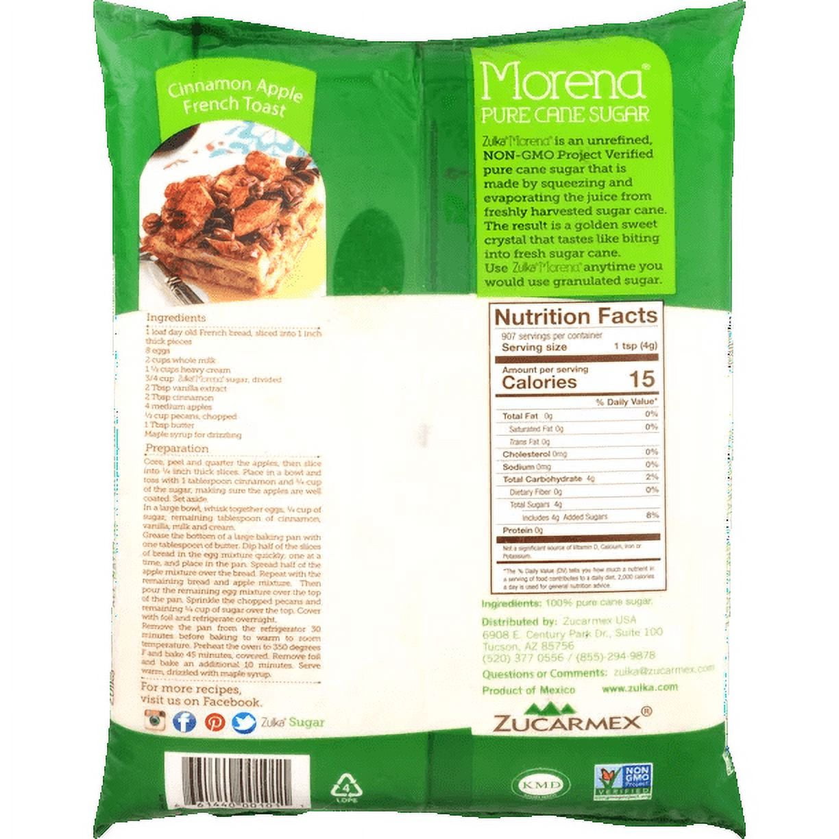 Zulka Pure Cane Sugar, 8 lb, Great for Baking and Beverages