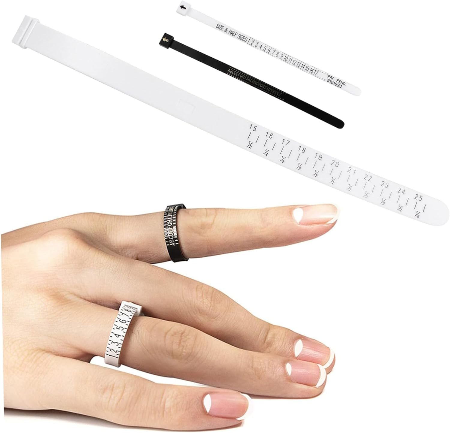 Ring Sizer Measuring Set Reusable Finger Size Gauge Measure Tool Jewelry  Sizing Tools 1-17 USA Rings Size: Buy Online at Best Price in UAE -  Amazon.ae
