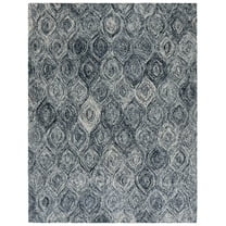 SAFAVIEH Ikat Kim Geometric Wool Area Rug, Grey, 9' x 12'
