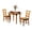Oak, variant on Ladderback 3-Piece Double Drop Leaf Dining Set, Multiple Colors