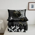 thumbnail image 5 of Erosebridal Basketball Comforter Set Full Size Basketball Player Bedding Set 3D Ball Pattern Gaming Sports Black Comforter Sports Theme Quilt Set, 5 of 7