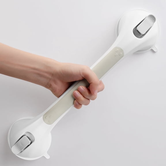 Grab Bars for Bathtubs and Showers, 17 Inch Removable Handle Heavy Duty Bathtub Grip for Seniors & Elderly, No Drilling Waterproof, Grey