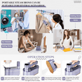 thumbnail image 3 of SPACEMUSE 2 In 1 Portable Ironing Machine, Handheld Clothing Steam Iron, 1200W +10 Seconds Fast Heating,180°Rotation, LCD Display Ironing Mode, 15-Hole Pressurized Steam (Purple), 3 of 5