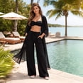 thumbnail image 7 of Riviera Sun Womens Beach Pants  100% Rayon Wide Leg Palazzo Pant, Elastic Waist, 4 Pockets, Resort Wear, 7 of 7