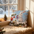 thumbnail image 5 of OAVQHLG3B Christmas Pillow Covers Santa Deer Christmas Tree Throw Pillow Cases Winter Xmas Decorations for Farmhouse Home Bedroom Sofa Couch Outdoor Party Holiday Decor 17.7x17.7 Inch, 5 of 6