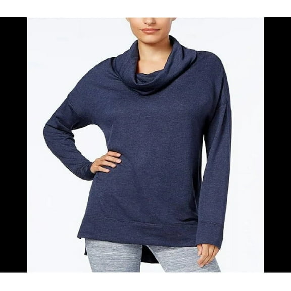 Alfani Women's Cowl-Neck Cozy Sleep Tunic Blue Size 3-Extra Large