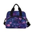 thumbnail image 2 of Lunch Bag Portable Crossbody Meal Bag Cooler Bag Insulated Lunch Bag Food Bag Handheld & Crossbody Design Color Bubble Pattern, 2 of 6