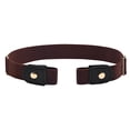 thumbnail image 3 of Coffee Retro Elastic Skinny Belt polyester Vintage Stretchy Belt Retro Fashion Cinch Belts for Dresses One Size, 3 of 3
