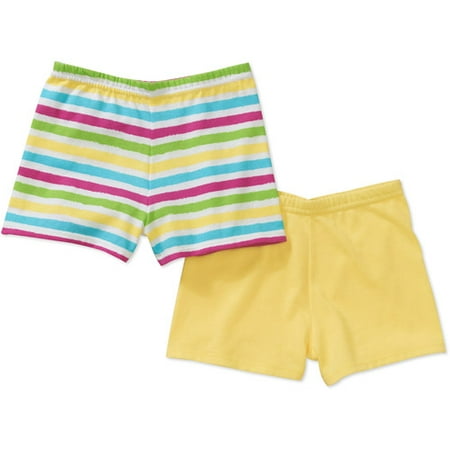 Garanimals Baby Girls' Print and Solid Short Set, 2-Pack