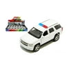 WELLY DISPLAY TRAY - 2008 CHEVROLET TAHOE POLICE WITH LIGHT BAR (PLAIN WHITE) 1:32 1 ITEM 43607PWH-D-MJ