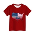 thumbnail image 4 of NAISIBABY Boys 4th of July T-Shirt, Summer Fashion Crewneck Short Sleeve Kids Patriotic Tee Red Size 6, 4 of 5