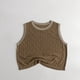 thumbnail image 1 of Chalecos de punto de estilo coreano para niños, ropa de verano para bebés y niños, camiseta sin mangas a cuadros, camisetas para niñas, camisetas Unisex con estilo de 1 a 6 años, 1 of 6