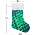 thumbnail image 2 of Mermaid Dragon Scales Christmas Stockings Cartoon Christmas Presonalized Large Stocking Sock, Set of 2 Xmas Party Winter Decor Candy Bag Family Holiday Gift, 17.7 Inch, 2 of 7