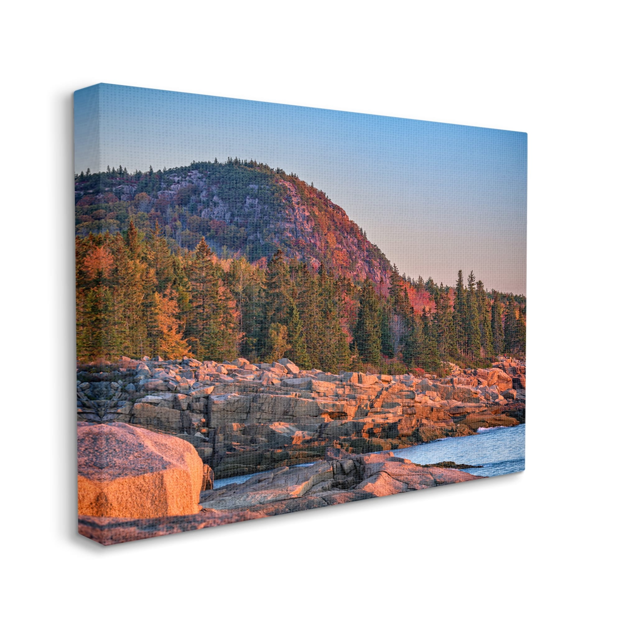 Stupell Rocky Seaside Mountain Cliff Landscape Photography Gallery Wrapped Canvas Print Wall Art