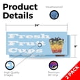 thumbnail image 2 of Fresh Fruit Cups Vinyl Decal 2 Pack of 24 Inch x 9 Inch Weatherproof Heavy-Duty Adhesive Backing | Healthy Treats, Convenient Packaging, Local Sales | Made in USA, 2 of 6