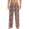 thumbnail image 2 of Lsque Pumpkin And Flying Bat1 Print Men's Pajama Pants, Lounge Pant - Comfortable Home Wear,Elastic Waistband, Stylish Design-Small, 2 of 9