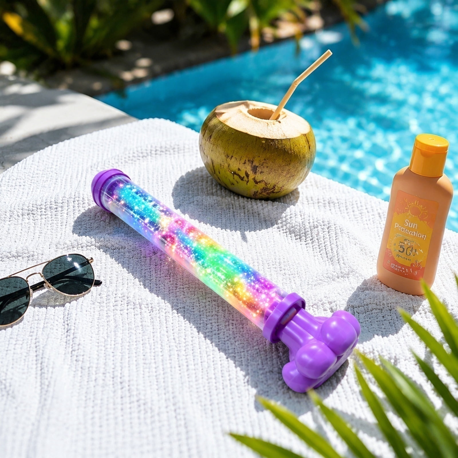 Glowing Rainbow LED Water Blaster | Summer Fun that Pops Like Magic, Rainbow LED Water Gun (2pcs)