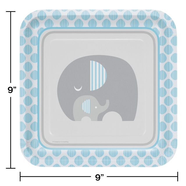 Creative Converting Little Peanut-Boy Square Paper Plates 9 9 Creative Converting-Toys 316937 8 Count