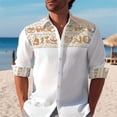 thumbnail image 1 of Camisa de botones de manga larga con estampado simple para hombre, ropa hawaiana Vaion, nueva moda de verano 2024, 1 of 6