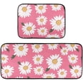 thumbnail image 1 of Flowers Floral Daisy Kitchen Mat Set of 2, Non-Slip Kitchen Rug for Floor, Waterproof Sink Carpet for Home, Office, Laundry, 1 of 6