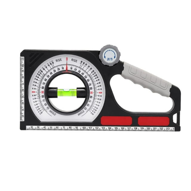 Engineering Inclinometer, Portable Universal Slope Measuring Ruler Multifunction Angle Meter Gauge, Scale Rotary Pitch Finder with Level Vial for Household Industrial Use