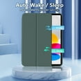 thumbnail image 6 of ZKTUYU iPad 11th/10th Generation Case A16 11 inch/10.9 inch 2025/2022, Slim Stand Protective Cover with Pencil Holder, Support Touch ID, Auto Wake/Sleep, Tti-fold Stand Case, Green, 6 of 8