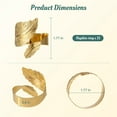 thumbnail image 4 of 12PCS Golden Leaf Napkin Rings - 1.7inch Elegant Metal Cloth Napkin Holders for Wedding, Thanksgiving Dinner, Party Decor, 4 of 6