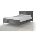 thumbnail image 6 of Omax Decor Julia Wood and Fabric Upholstered Queen Platform Bed in Charcoal, 6 of 6