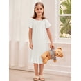 thumbnail image 6 of Arshiner Girls Nightgowns Sleepwear Short Sleeve Victorian Pajama Dress Soft Princess Sleepshirt, 6 of 8