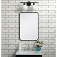 thumbnail image 2 of Soft corner metal rectangular mirror 20x30 inch in Black, 2 of 5