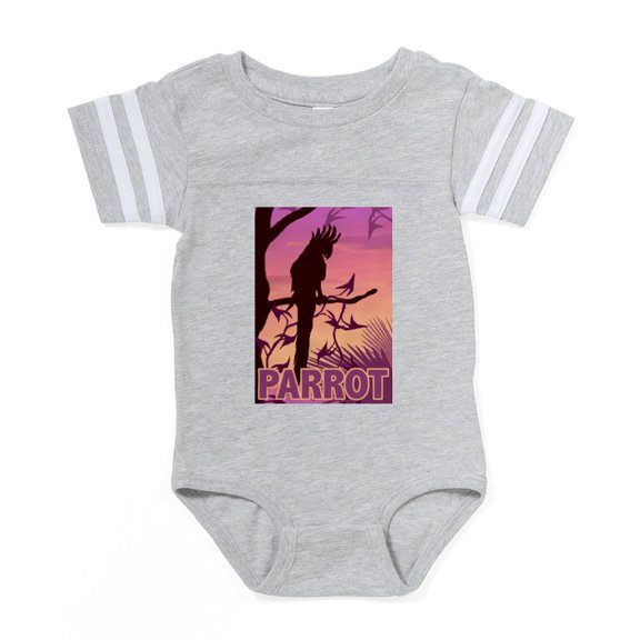 CafePress - Parrot CROP Text - Cute Infant Baby Football Bodysuit