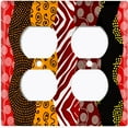 thumbnail image 3 of Metal Light Switch Plate Cover Colorful Safari African Tribal Art Pattern SFR036, 3 of 13