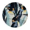 thumbnail image 4 of Orinice Penguins Round Table Cover Stain Resistant Washable Indoor Outdoor Tablecloth Kitchen Dining Wedding Parties Picnic Camping 100% Polyester Fiber 31-35, 4 of 8