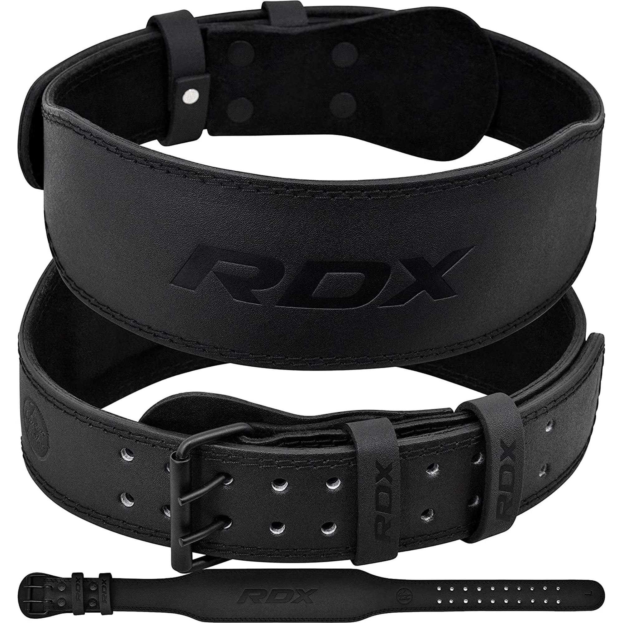 RDX Weight Lifting Belt for Fitness Gym Belts for Powerlifting, Deadlifting Adjustable Leather Belt with 4” Padded Lumbar Back Support Great for Bodybuilding