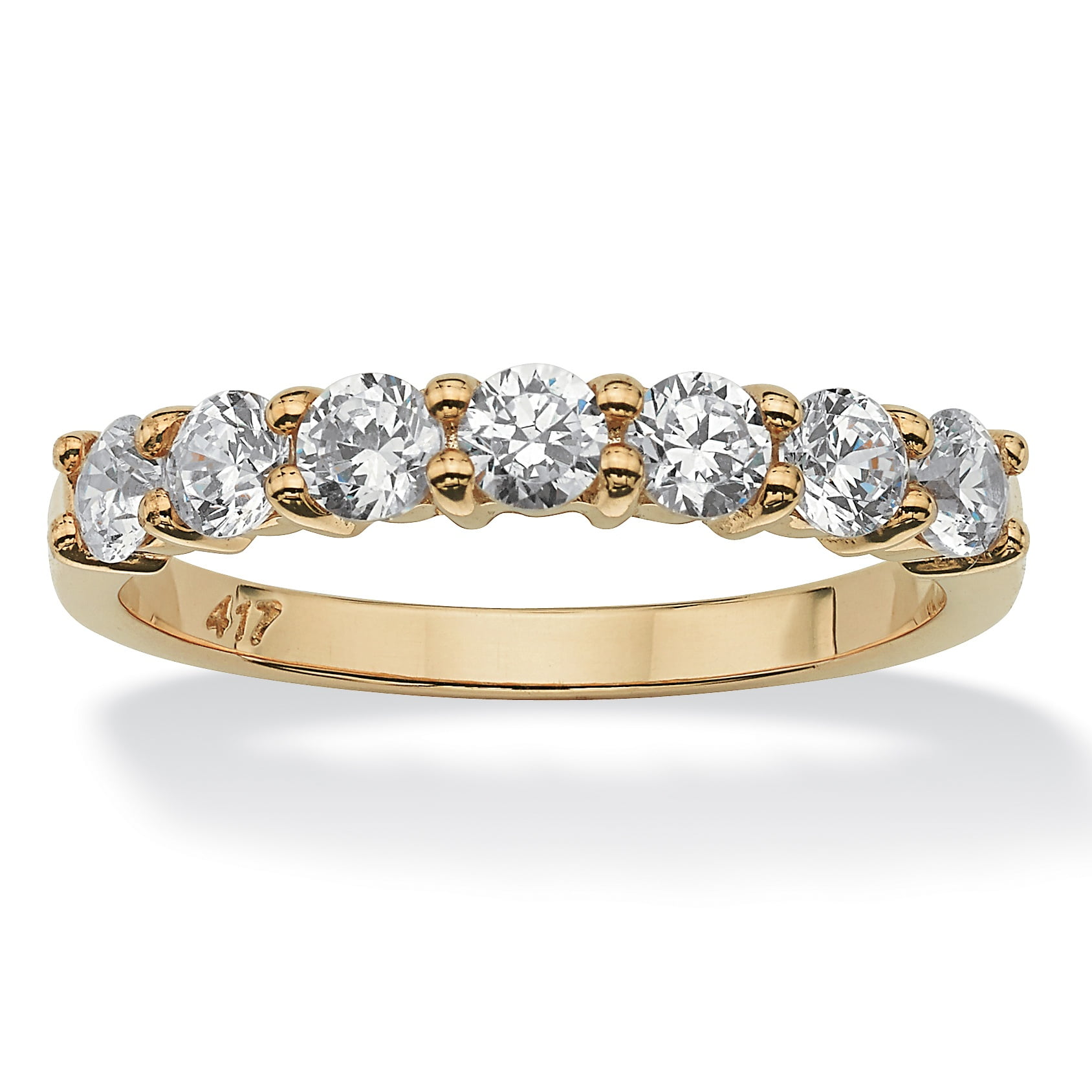 1/10 Carat T.W. Diamond 10kt Yellow Gold Anniversary Band