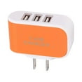 thumbnail image 1 of Candy Color 3 USB Multi-Port Wall Charger US Plug Wall Adapter Cube Block AC 110-220V 5V, 1 of 3