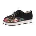 thumbnail image 2 of Zapatos casuales cómodos de estilo clan de vendaje con punta redonda para mujer, zapatos de exterior de tacón plano con estampado Wmkox8yii FOPL1185, 2 of 3