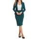 thumbnail image 2 of Conjuntos de Traje para Mujeres INSPIRE CHIC con Blazer de Mangas Largas y Falda Lápiz, Dos Piezas, Atuendos de Trabajo, Verde Teal, L, 2 of 6