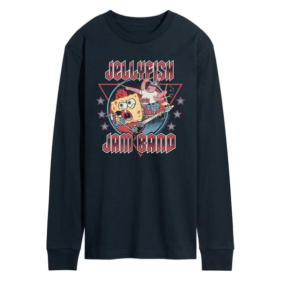 SpongeBob SquarePants - Jellyfish Jam Band - Men's Long Sleeve Graphic T-Shirt