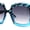 Blue Tortoise Smoke, variant on Oversized Mob Retro Thick Beveled Plastic Frame Nerdy Rectangle Sunglasses Blue Tortoise Smoke
