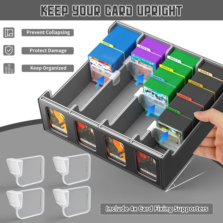 UQN Trading Card Storage Box, 3200+ MTG Deck Box, Magnetic PU