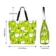 thumbnail image 5 of Balery Green Apple Bolsa Tote Estilo Estético con Cremalleras, Bolsa de Hombro, Bolsa de Compras Grande y Plegable, 5 of 8