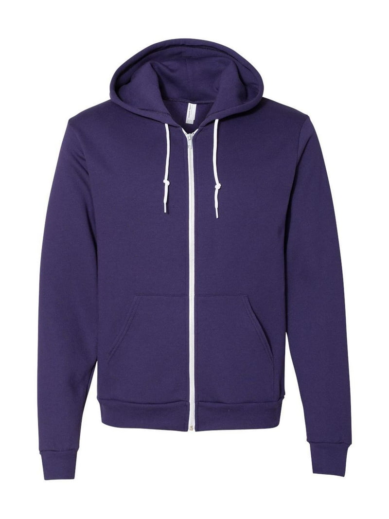 American Apparel Unisex Flex Fleece Zip Hooded Sweatshirt-Purple